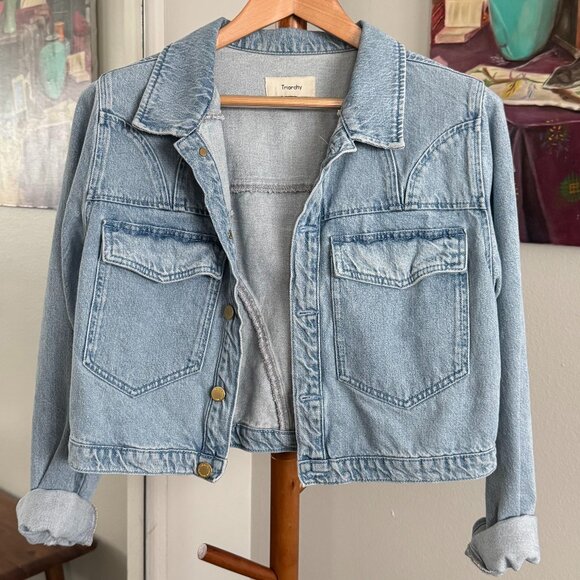 Triarchy - Stirrup Seamed Denim Jacket in Light Denim - Picture 1 of 12